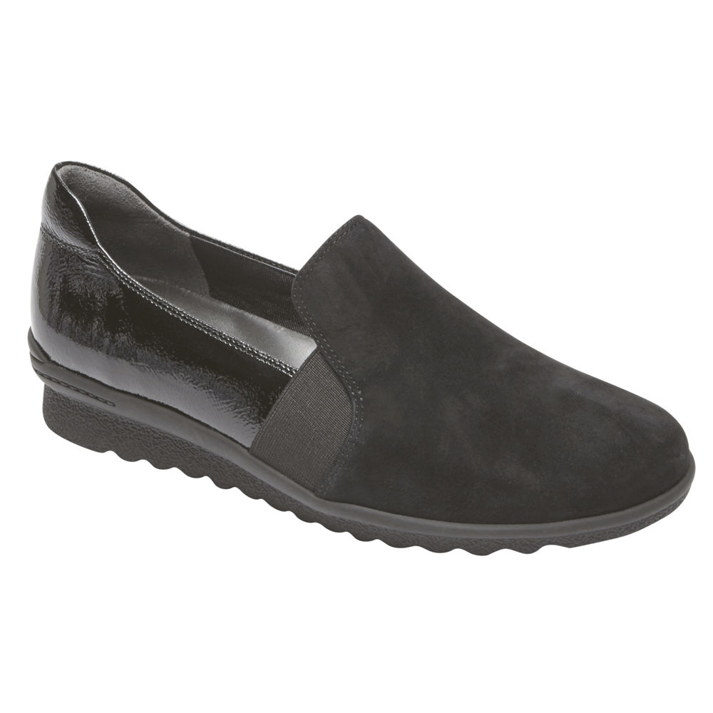 Rockport Slip-Ons Dame Svart - Truflex Chenole - IBTX78954